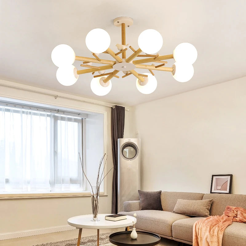 Lustres nordiques pour salon chambre cuisine verre Led lampe suspendue éclairage oiseau décor lampe moderne lustres de plafond - vue 4 sur 9