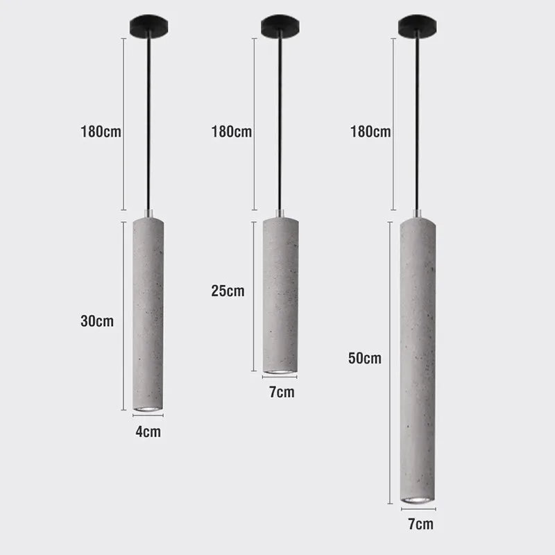 Moderne rétro béton suspension salle à manger corde nordique suspension lampe Loft Vintage salon plafonniers