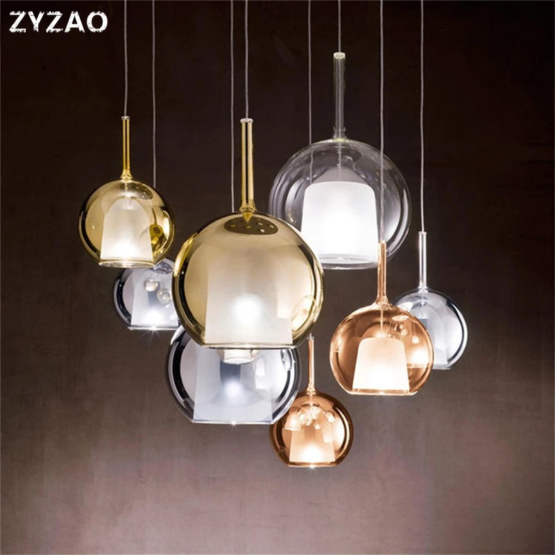 suspension moderne en verre design nordique pour intérieur élégante - vue 6 sur 9