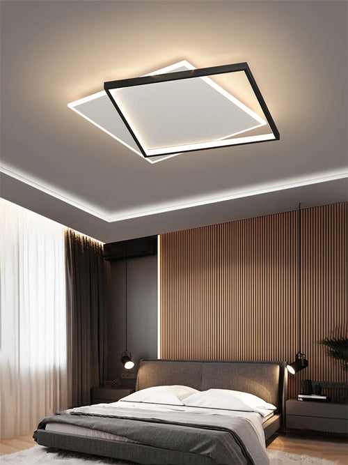 Modern minimalist LED chandelier for indoor decor - vue 5 sur 8