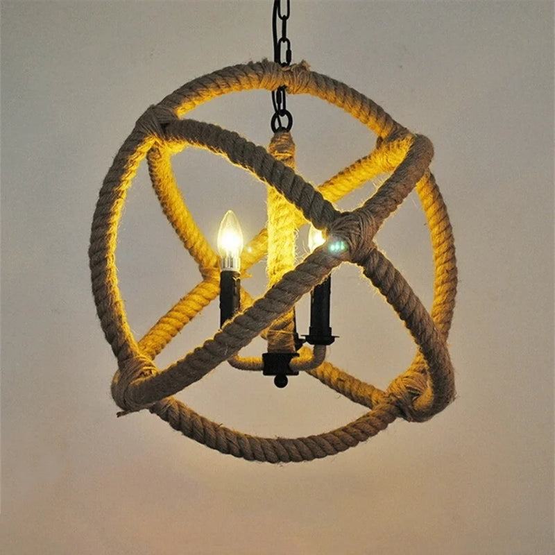 suspension vintage en chanvre pour café restaurant