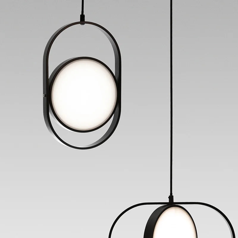 suspension led rotative design pour café bar restaurant et hall - vue 6 sur 14
