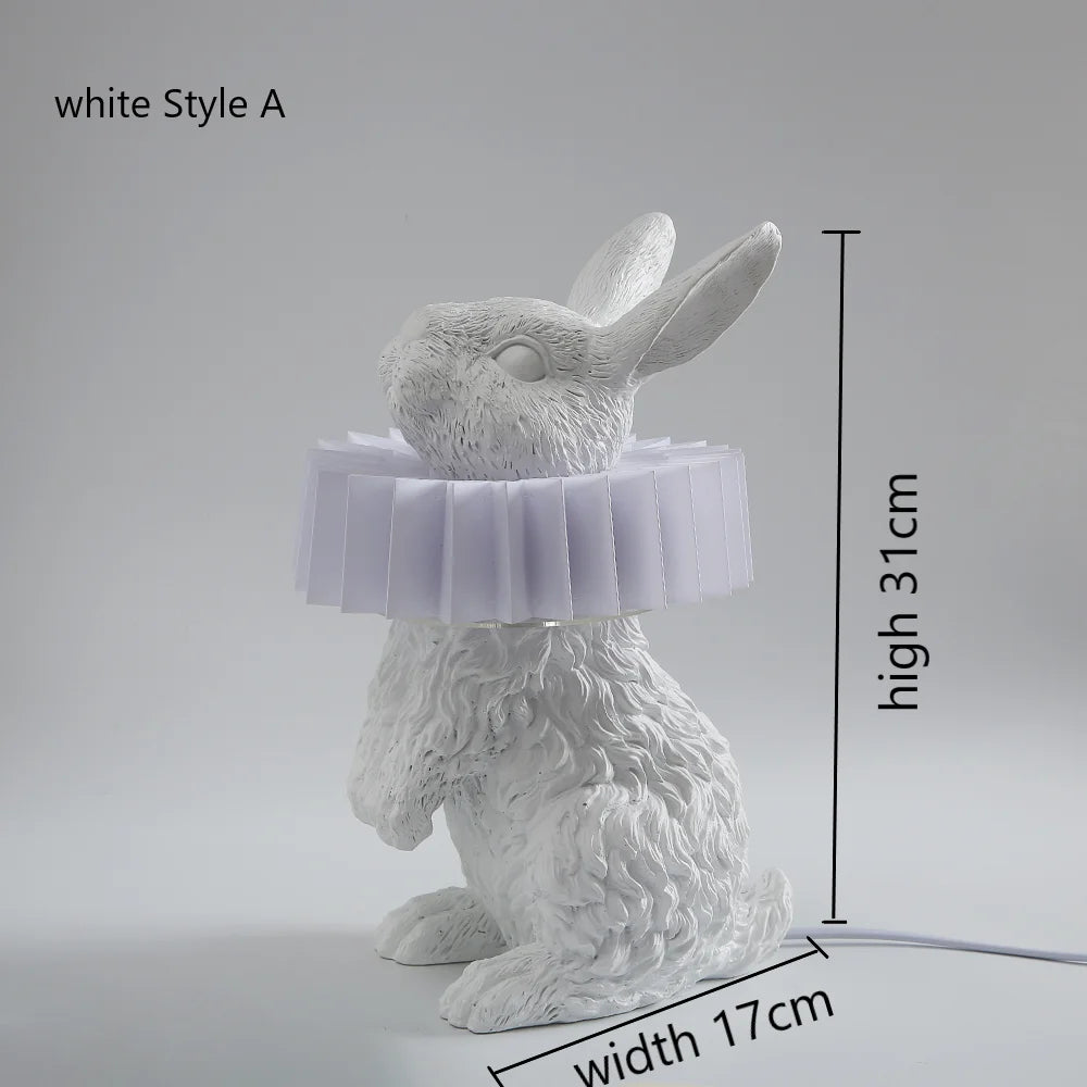 Lampe de table en forme de lapin pour chambre à coucher
