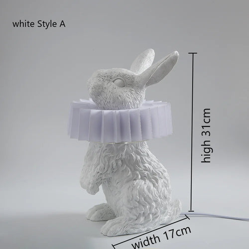 Lampe de table en forme de lapin pour chambre à coucher