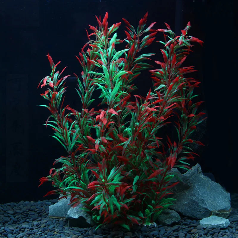 gazon aquatique artificiel pour décoration d'aquarium avec plantes en plastique - vue 7 sur 10