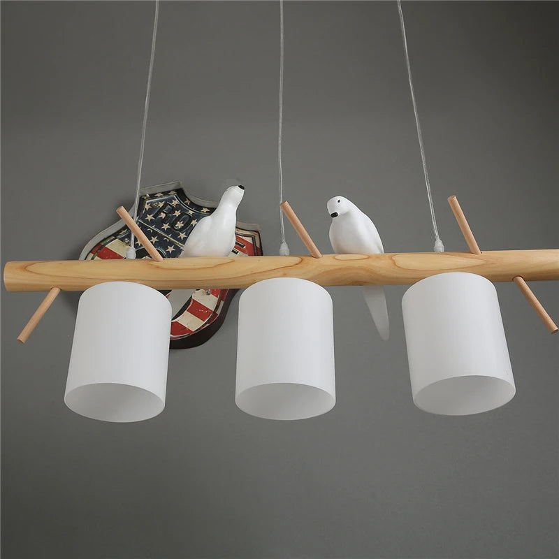 suspension créative nordique en bois pour ambiance moderne - vue 6 sur 9