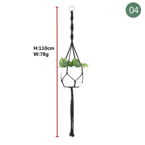 paniers suspendus en macramé pour plantes et décoration