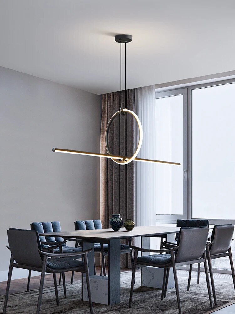 Lampe suspension moderne minimaliste bureau - vue 5 sur 7