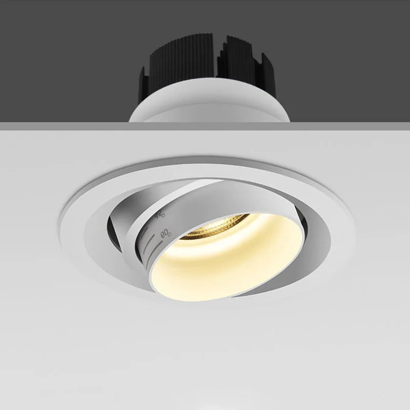 spot led encastrable d'intérieur à technologie cob avec zoom variable