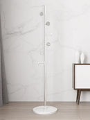 Stainless Steel Simple Modern Coat Rack, Nordic Light Luxury Hanger, Floor-Standing Bedroom Marble Hanger