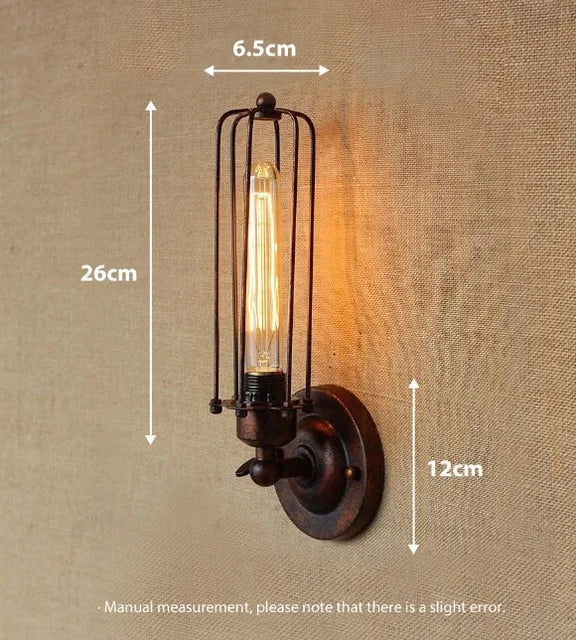 Vintage industrial wall light for interior decor lighting