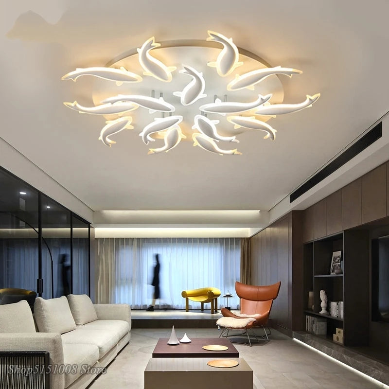 plafonnier led nordique moderne intérieur - vue 3 sur 10