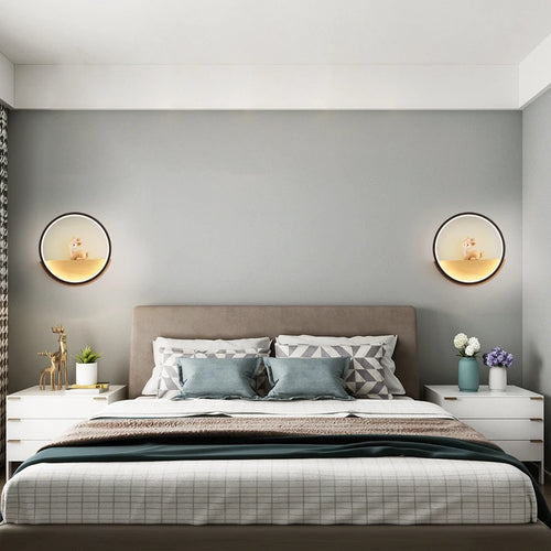 applique murale led modernes avec gradateur luminaire cerf