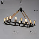 Vintage industrial hemp rope pendant light