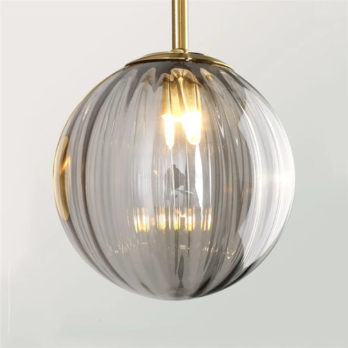 simplistic modern design glass LED pendant light - vue 5 sur 12