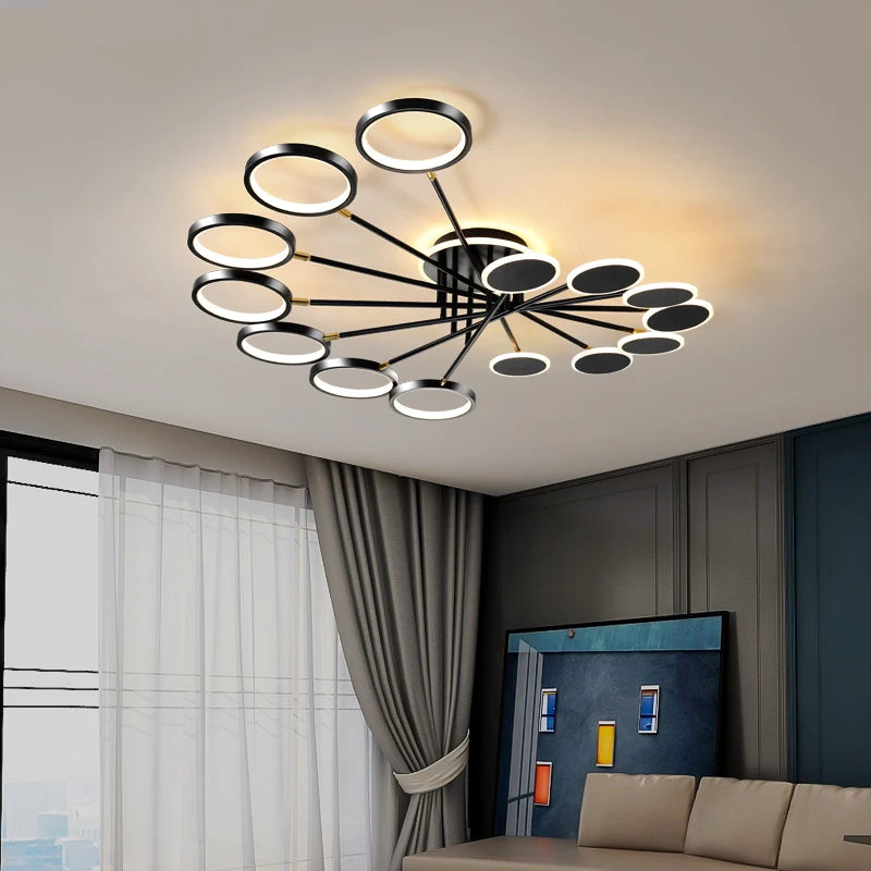 lustre créatif led pour décoration intérieure moderne - vue 4 sur 15