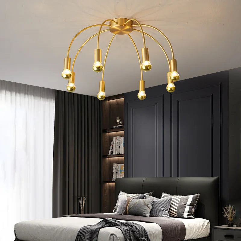 lampe étoilée de luxe en cuivre haricot magique - vue 6 sur 9