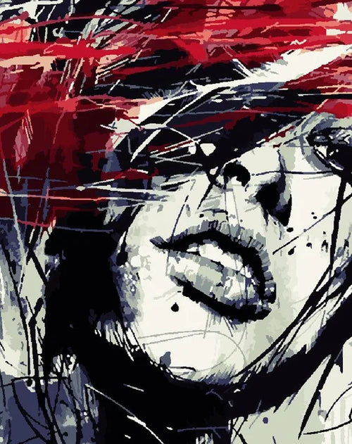 peinture par numéro portrait fille bricolage décoration art maison