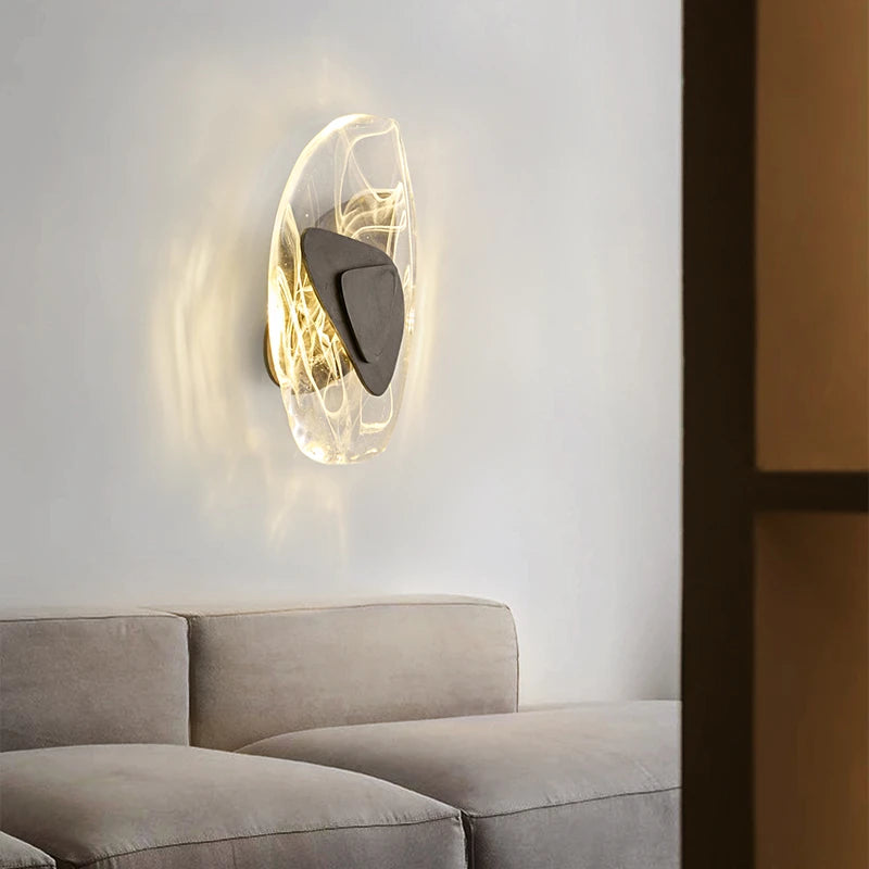 applique murale led en cristal nordique pour divers espaces - vue 5 sur 8
