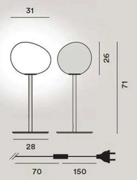 lampadaire moderne en verre design foscarini lampe à led décorative
