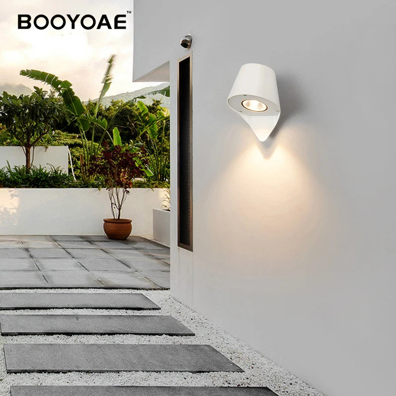 Applique moderne escalier extérieur IP54 entrée maison jardin terrasse avant induction porche aluminium étanche éclairage mural - vue 5 sur 8