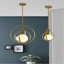 Minimalist nordic round glass chandelier luxury designer light