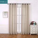Rideau effet lin rayures style américain salon chambre