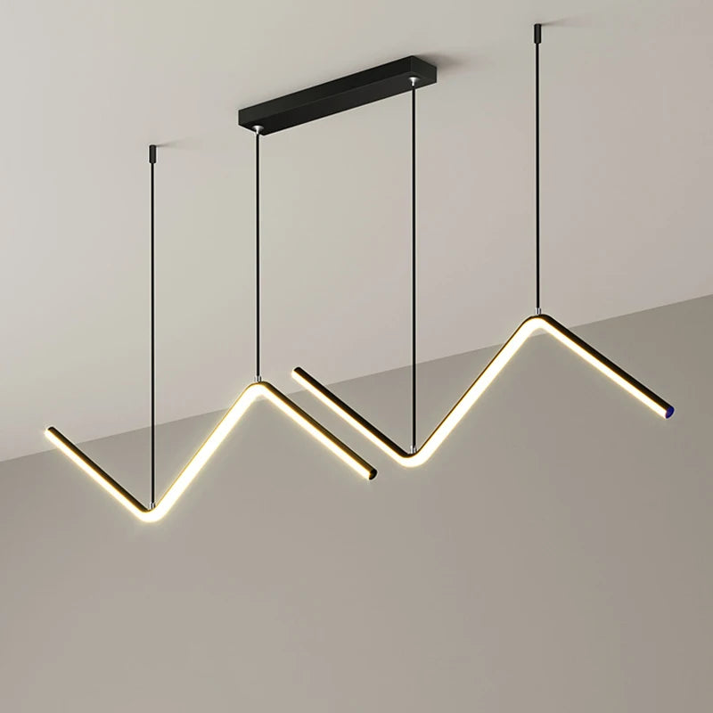 lustre moderne à led style nordique pour intérieur design - vue 5 sur 8