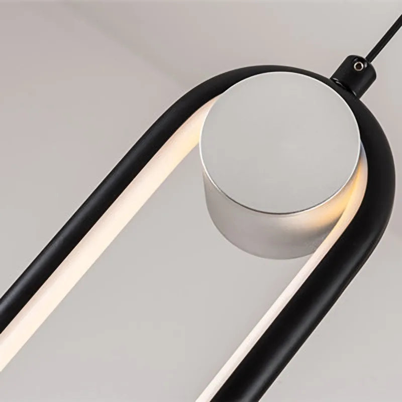 lustre moderne led suspendu design minimaliste éclairage suspension - vue 6 sur 8