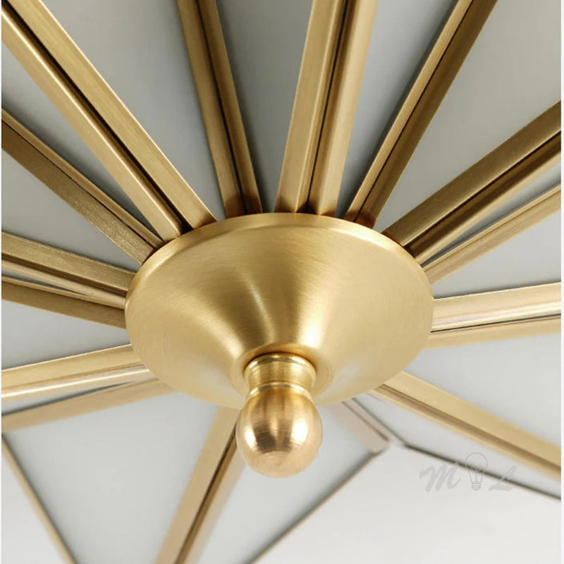 plafonnier nordique en cuivre pour décoration intérieure élégante - vue 5 sur 7