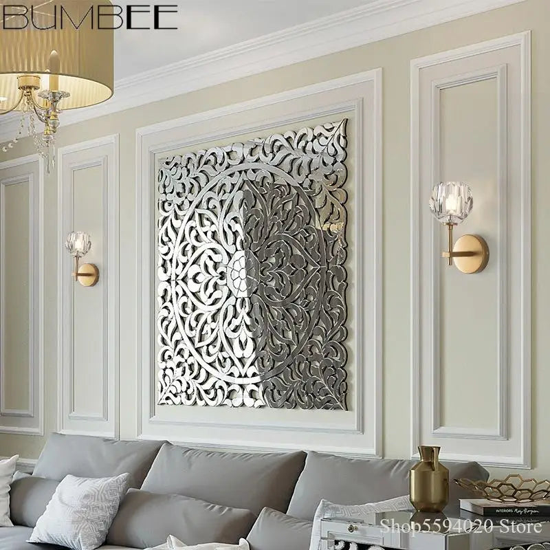 applique murale nordique en cristal postmodern simple - vue 3 sur 10