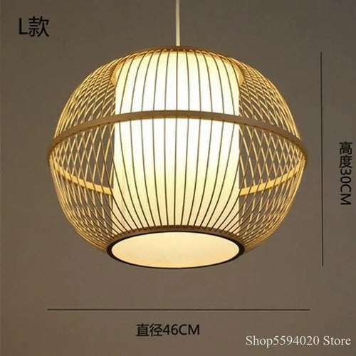 lustre en bambou style zen pour ambiance relaxante