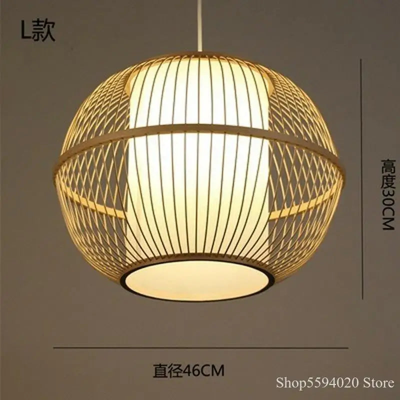 lustre en bambou style zen pour ambiance relaxante - vue 6 sur 29
