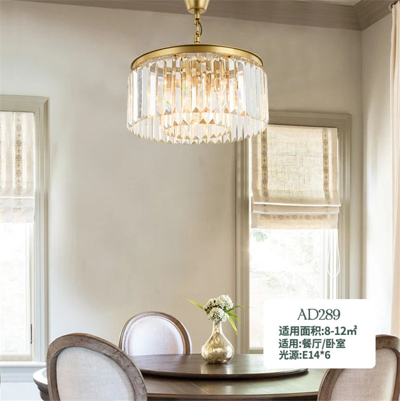 lustre moderne en cristal éclairage suspendu design nordique élégant - vue 4 sur 6