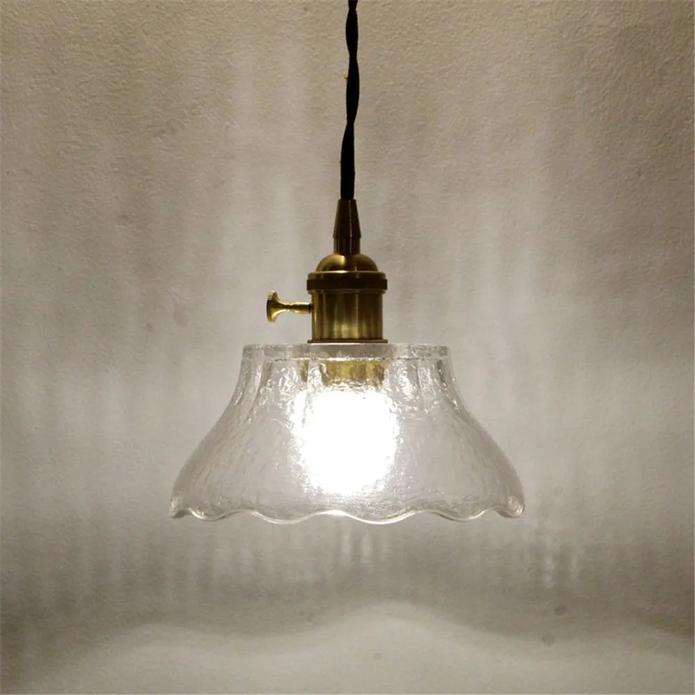 suspension vintage loft en laiton verre pour décoration maison