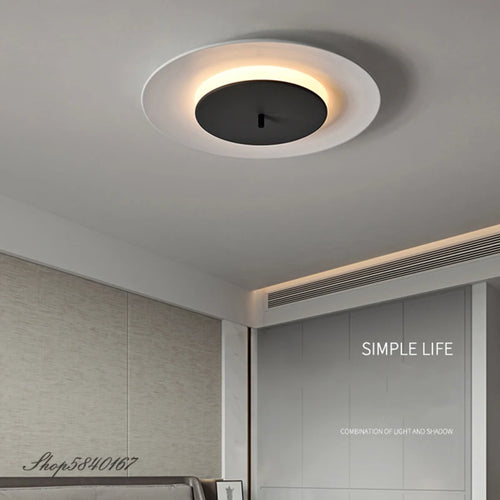 plafonnier simple disque led avec couverture suspendue