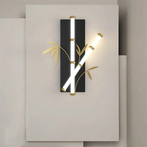 applique murale imitation bambou acrylique style chinois moderne - vue 3 sur 10