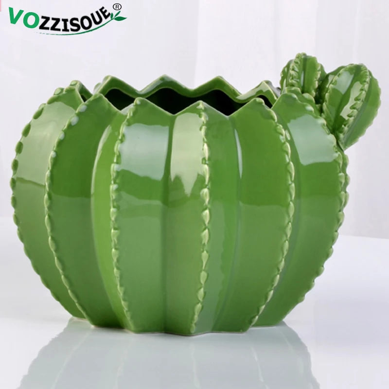 pots créatifs en céramique pour cactus et bonsaïs décoratifs
