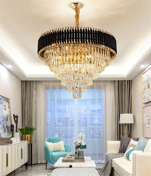 lustre moderne en cristal suspendu pour intérieur élégant - vue 7 sur 9