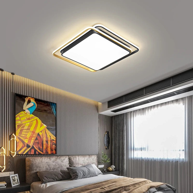 plafonnier led géométrie créative simplicité élégance éclairage intérieur - vue 6 sur 11