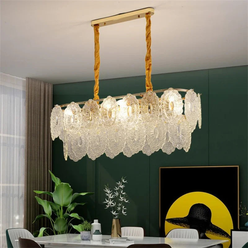 lustre en cristal moderne design luxe pour une ambiance élégante - vue 4 sur 15