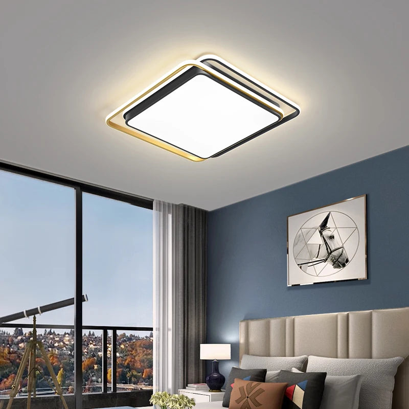 plafonnier led géométrie créative simplicité élégance éclairage intérieur - vue 5 sur 11