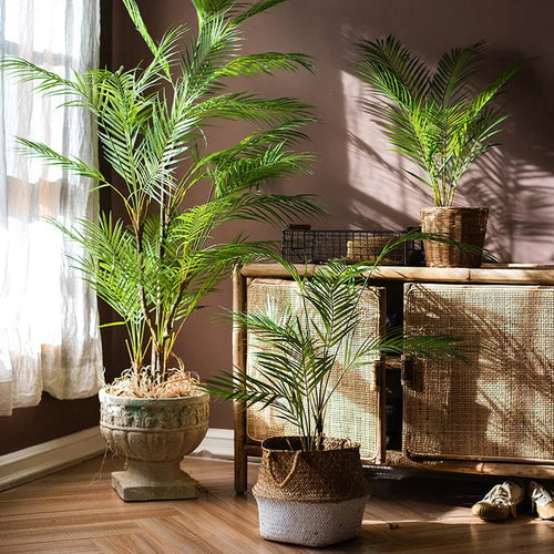 plantes tropicales palmier artificiel branches en plastique réalistes - vue 3 sur 12
