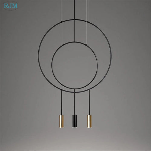 Nordic designer creative circular metal pendant light