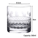Verres whisky old fashioned style cristal relief élégants