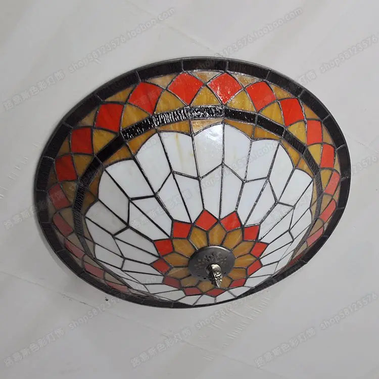 plafonnier minimaliste en verre teinté style américain pour enfants - vue 7 sur 6