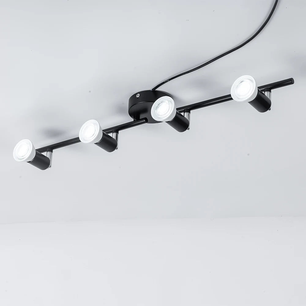 Plafonniers LED réglables pour salon chambre cuisine décoration 2/3/4/6 têtes rotatif Design plafonnier lampe - vue 11 sur 14