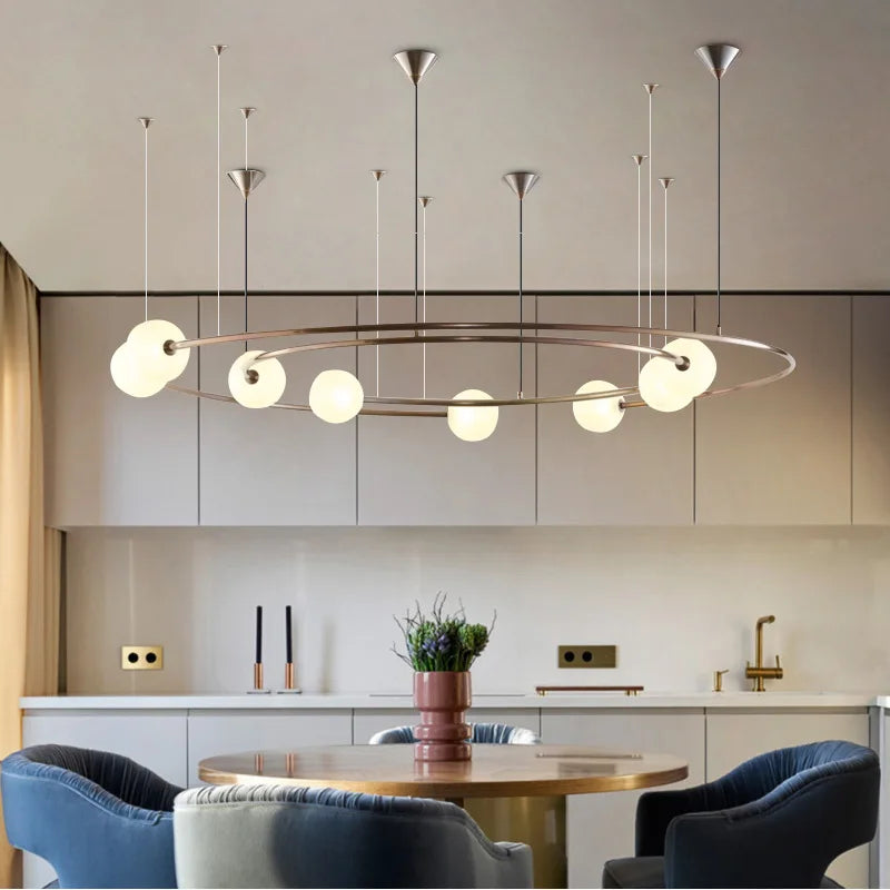 lustre post-moderne globe suspendu pour projet hôtelier winfordo