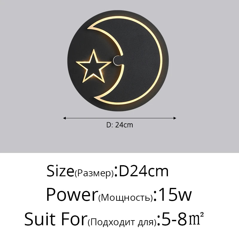 Modern nordic minimalist post-solar eclipse wall light - vue 16 sur 16