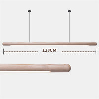 minimalist wooden design pendant light with LED strip